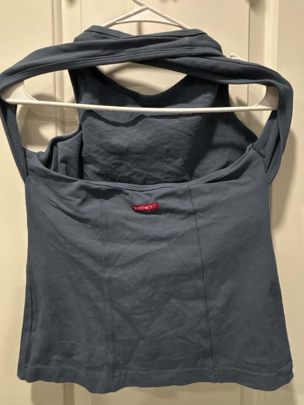 Hard Tail Forever Blue Open Back Support Tank Top Size L